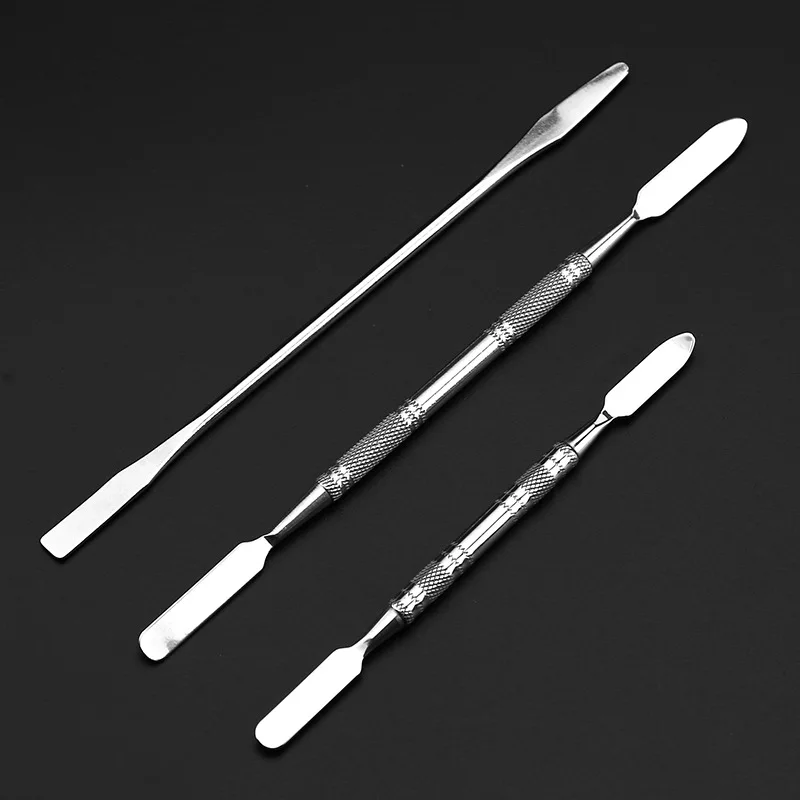 Handheld Acrylic Palette Spatula Set Round Four Grid with Color Mixing Bar Foundation Eye Shadow Makeup Liquid Color Palette