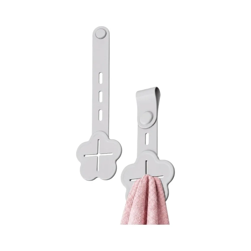 6 Count Silicone Towel Holder for Dish Towels on Cabinet Doors Dishwasher Handles Refrigerator Handles Faucets Hanging Rods