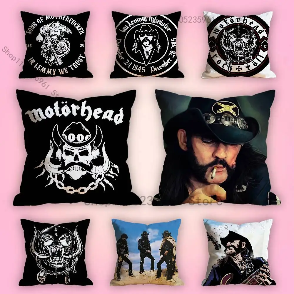 

M-MotorheadS L-Lemmy Pillowcase for Sofa Room Office Decor Printing Protector Cushion Cover Valentine gift Custom