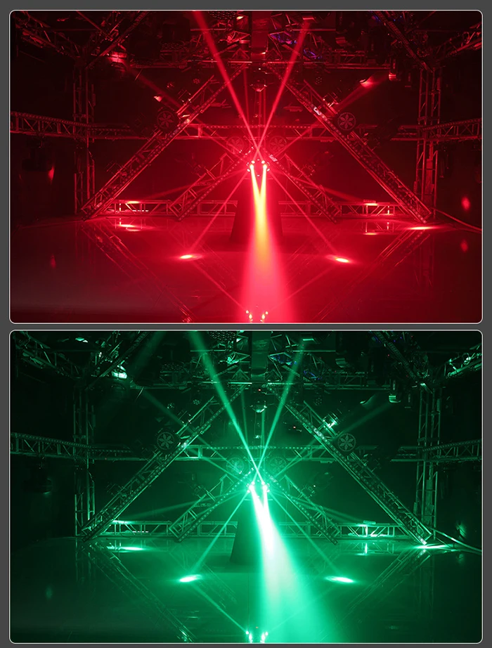 Dreiköpfiges rotierendes bewegliches Kopflicht, 18 x 10 W, KTV-Tanzsaal, Bar, Bühne, Disco, 3 Armrollen, stroboskopische Weihnachtslaserlichter – Detail 6