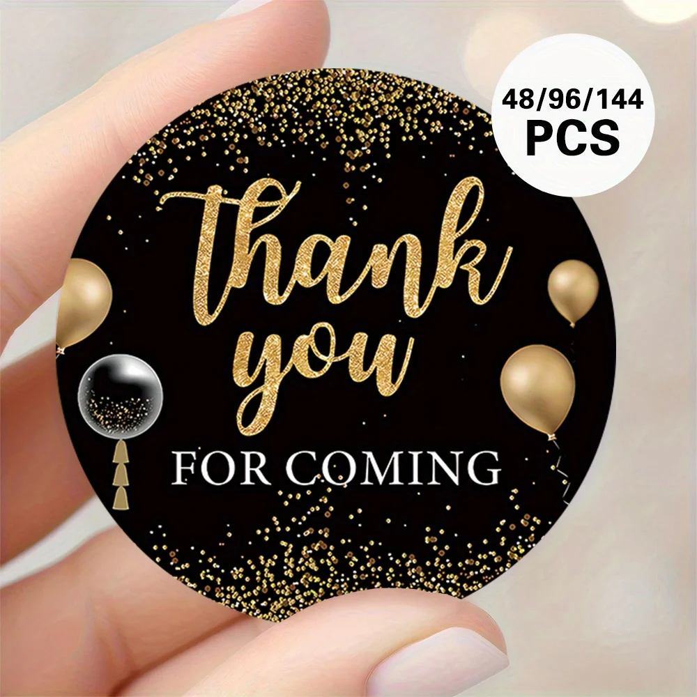 

48pcs 96pcs 144pcs “Thank You for Coming” Pattern Round Stickers, Suitable for Event Thank - you Cards, Gift Labels, Envelopes.