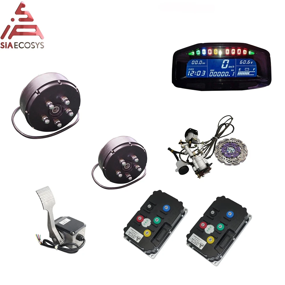 

QS MOTOR 205 3000 Вт 72 В 90 км/ч 2wd Двигатель с двойной концентрацией и комплектами контроллеров ND72360 для небольшого электромобиля