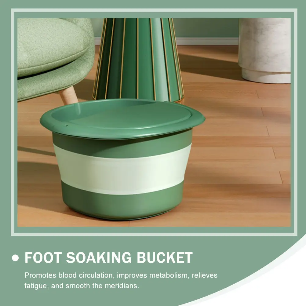 1Pcs Folding Foot Wash Basin Massaging Sole Relief Ergonomic Bump Pattern Promotes Metabolism Portable Compact Foot Soak Bucket
