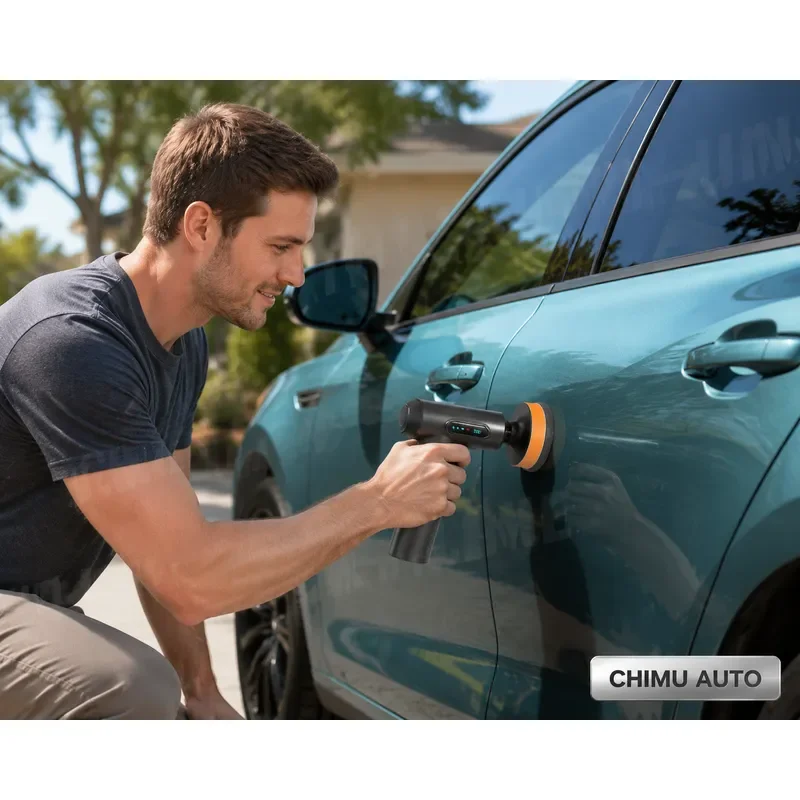 【CHIMU AUTO】Cordless Car Polisher Machine High Power Portable Buffer Waxer for Paint Surface Repair and Shine