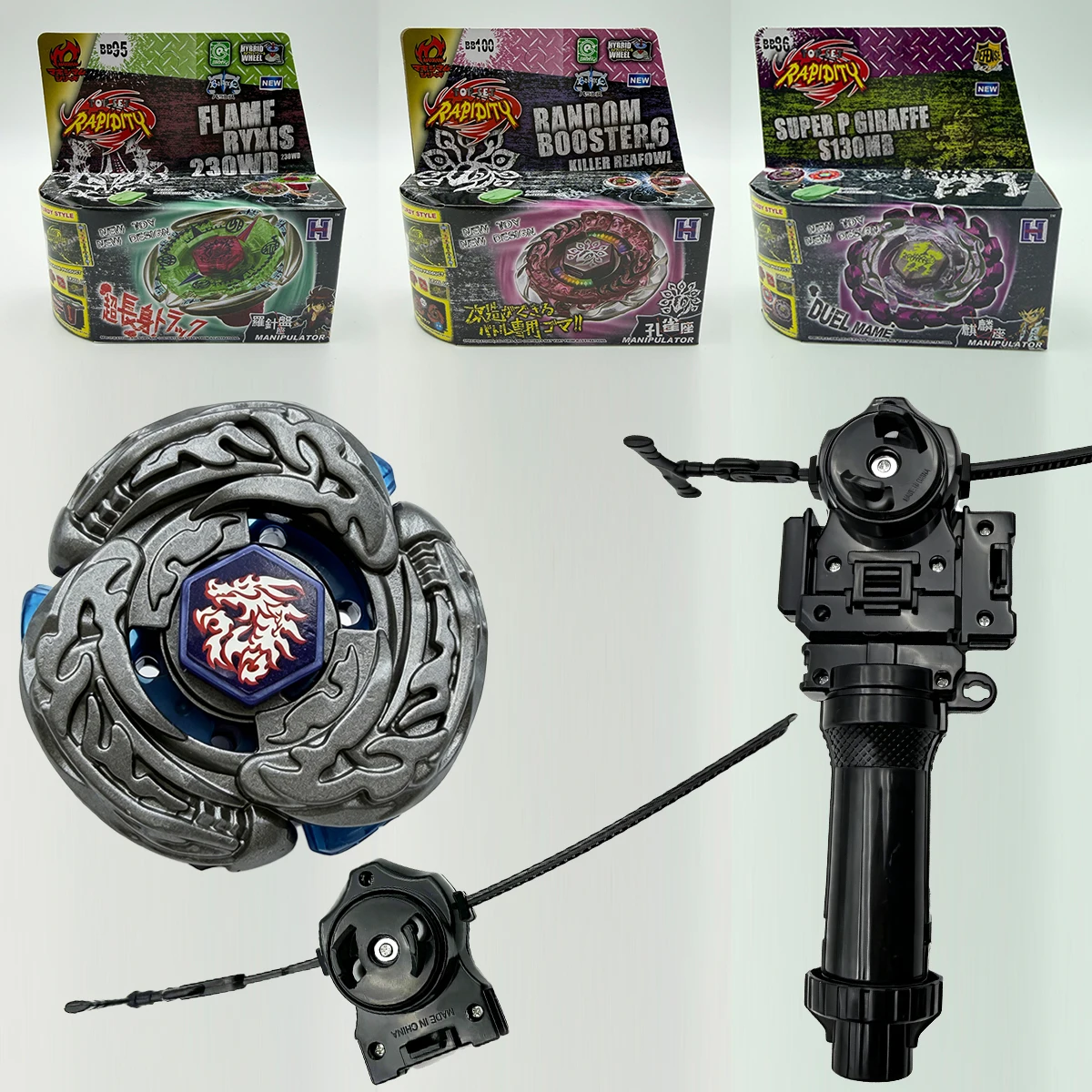 Juguete giratorio de metal con sistema 4D de fusión Bei Yinhe Pegas Anger Master con transmisor, juguete giratorio de Navidad BB99 BB104 BB105 BB106