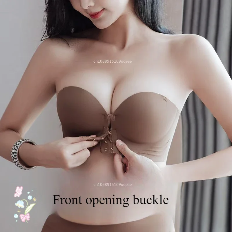 แฟชั่น Bra ไม่มีแหวนเหล็กไม่มีรอยต่อ Breathable ปลอดภัย Enhanced ความเป็นส่วนตัวสบายขนาดเล็กหญิง Bra ที่มองไม่เห็น