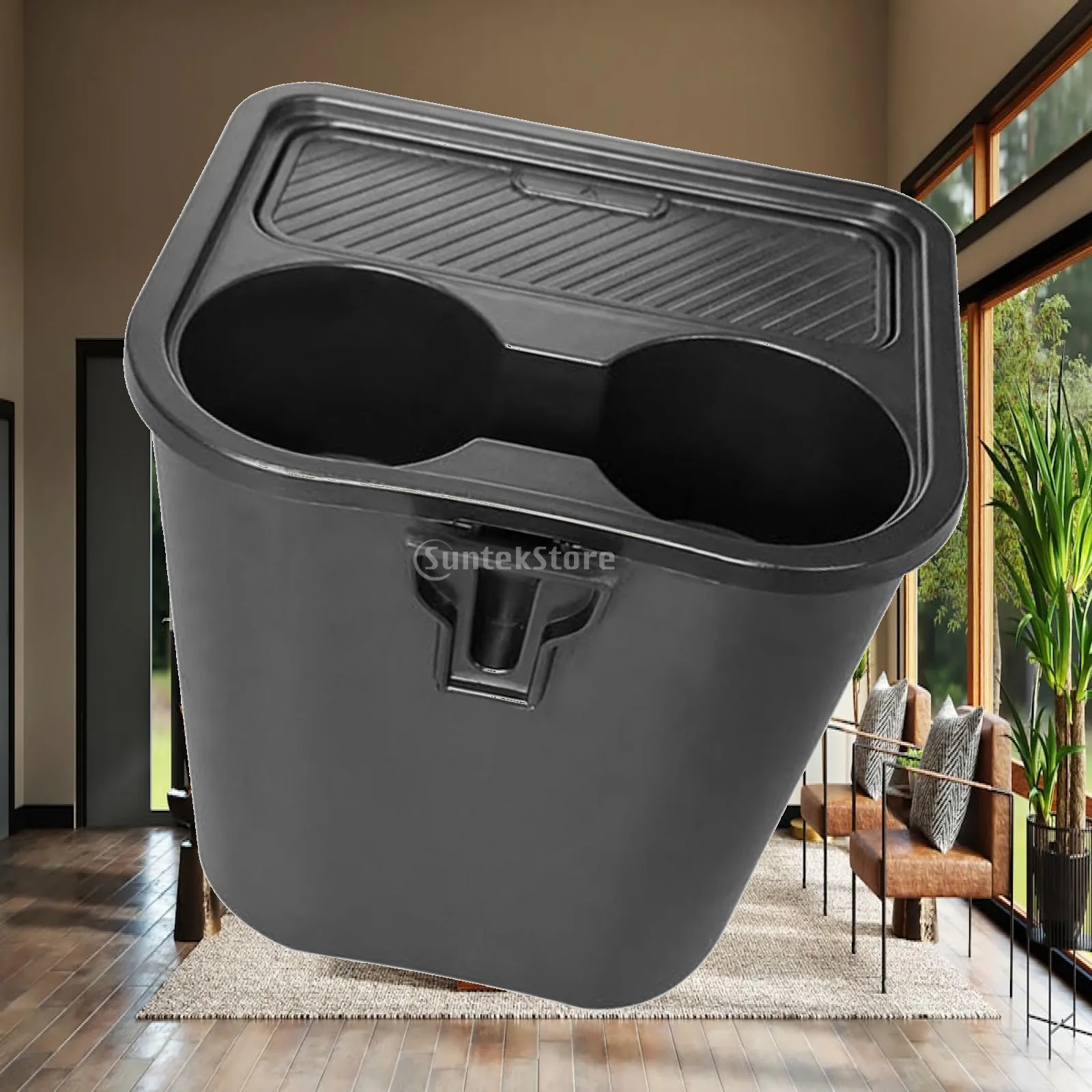 Car Trash Bin Replaces Multifunction Easy Installation Trash Storage Bin Car Garbage Can with Cupholder for Ford Maverick