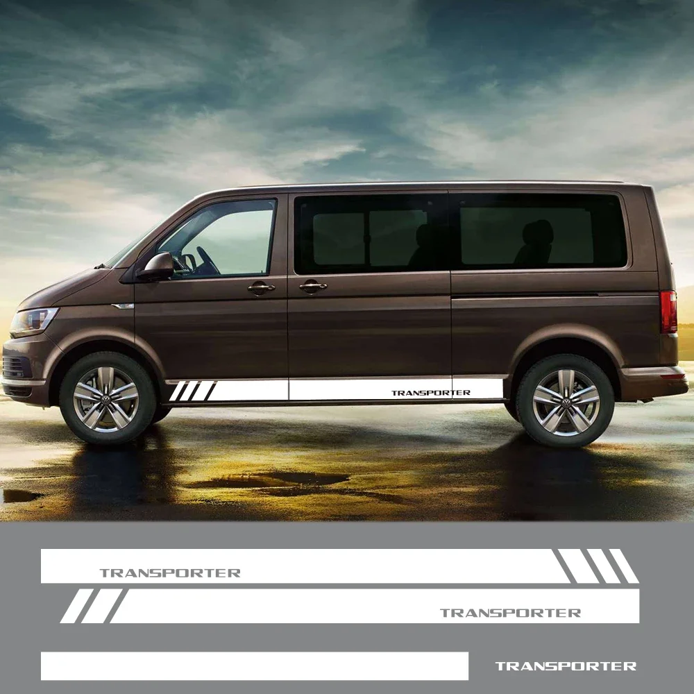 Car Door Side Rear Skirt Stickers For Volkswagen VW Transporter T4 T5 T6 DIY Waterproof Decor Decal Auto Tuning Accessories