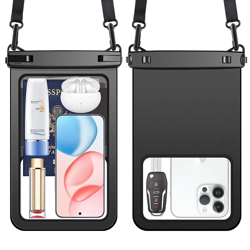 HAISSKY Große wasserdichte Handytasche für iPhone 17 16 15 Pro Max 17 Air 14 Plus 16E Samsung Outdoor Trave Swim Phone Bags