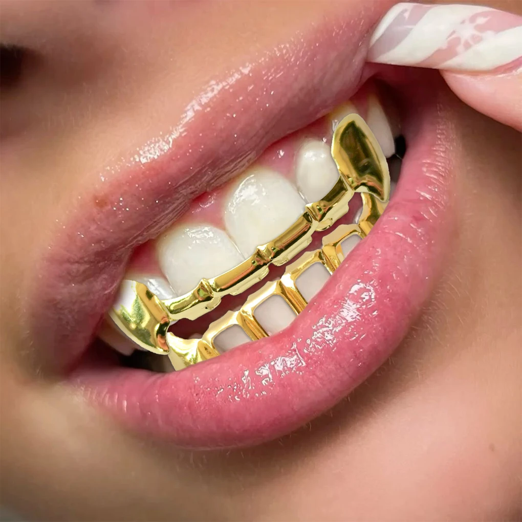 Hip-Hop Style Fashion - Small Tiger Teeth / Hollowed-Out Pointed Teeth - Rap Singer's Street Dance Accessories