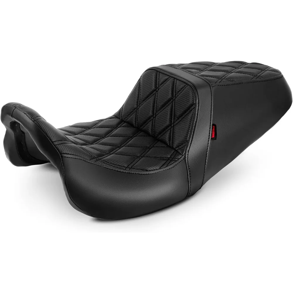 

Цельное сиденье водителя и пассажира с ромбовидным узором, подходящее для Harley Touring Road King Road Glide Street Glide Elec