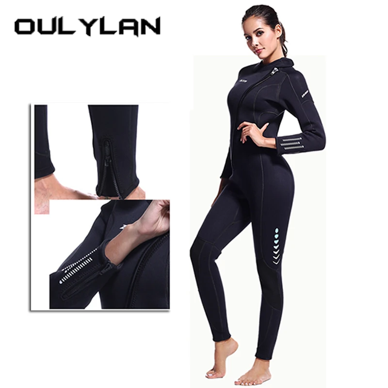 

Oulylan 3MM Men Neoprene One-piece Wetsuit Coldproof Front Zipper Diving Suit Women Snorkeling Scuba Keep Warm Swimming Wet Suit