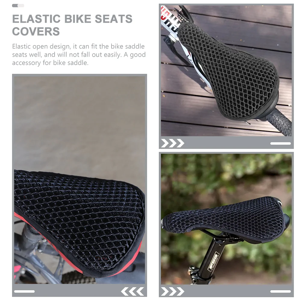 

Bike Saddle Cover Breathable Polyester 3D Honeycomb Design Soft Cushion Easy to Install and Remove Bicycle Seat Protector