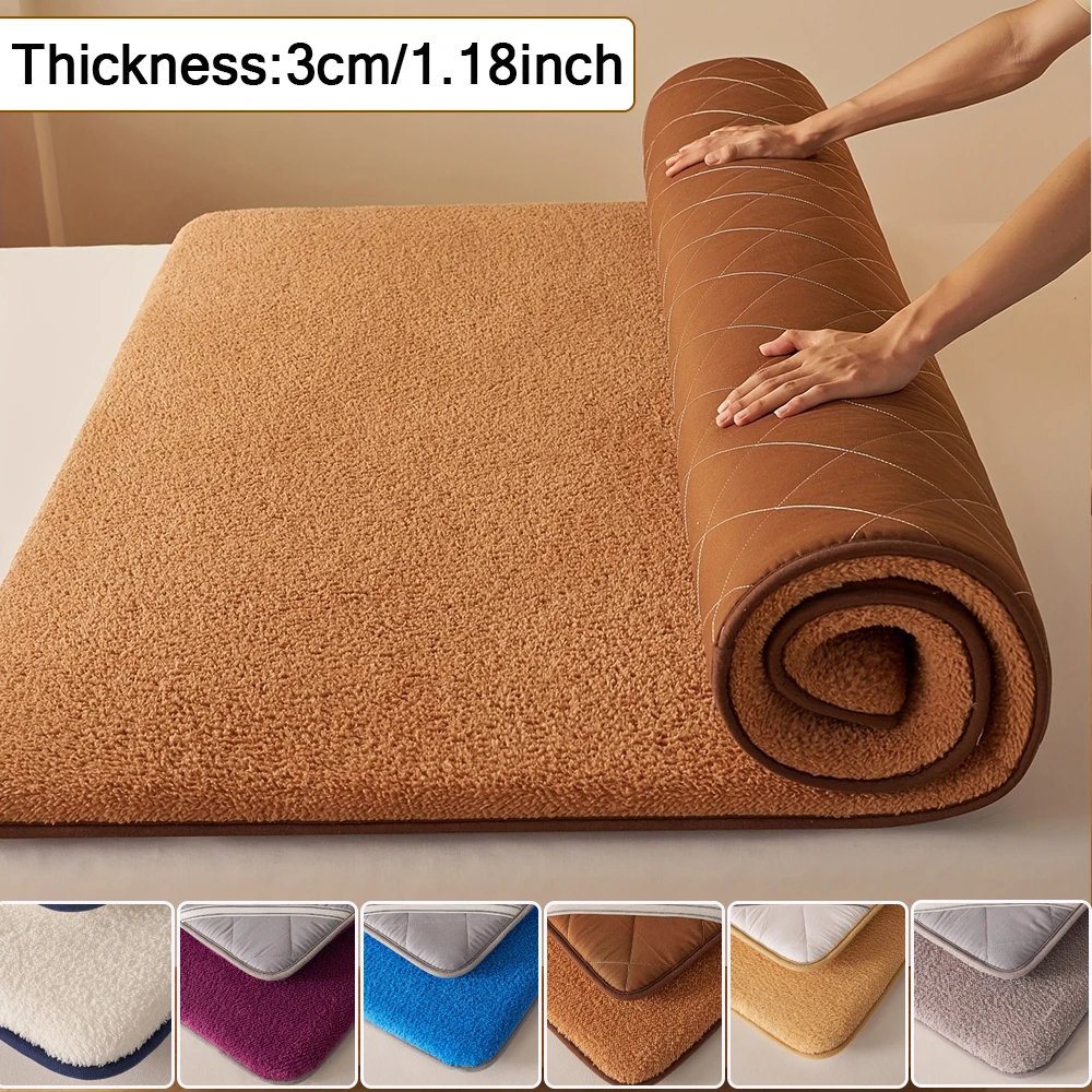 

2026 Newest 1pc Thick Warm Bed Mattress for Body Pain Relief Soft Cushion Home Bedroom Tatami Mat Mattress Extra Thick Mattress