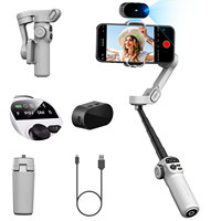 AOCHUAN Smart X2 Ai White Smartphone Gimbal Stabilizer Equipped with LED display Built in extension rod Handheld gimbal