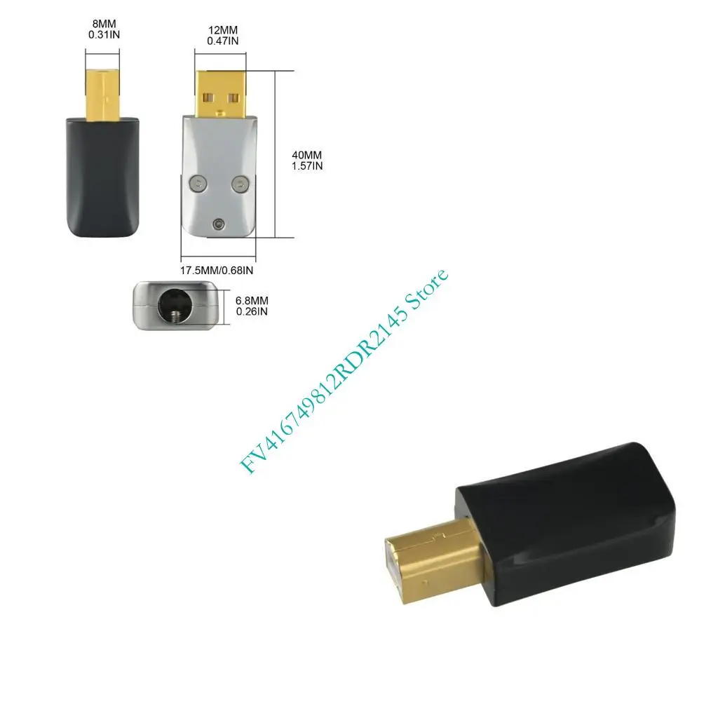B2EF USB Plug 2.0 A B ADAPTAT ADAPTER SOCKET SEDER TYPE ALLIAG ALLIAGE POUR CONNEXION DONNÉES