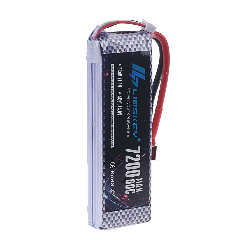 Lipo bateria 7200mah, 7.4v, 60c, 2s com plug t trx xt90, para rc quadcopter, helicóptero, carro, barco, zangão, peças sobressalentes