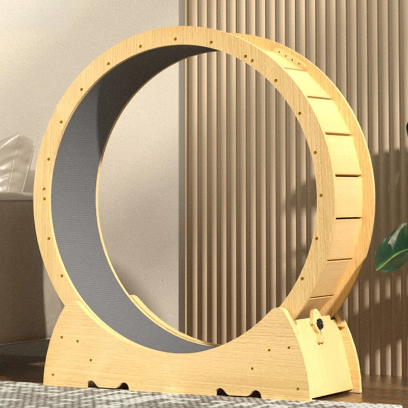 

Super Low Price Circle Track Household Interactive Pet Tread Exercise Running Wheel Solid Wood Cat Fiberboard Cat Treadmill
