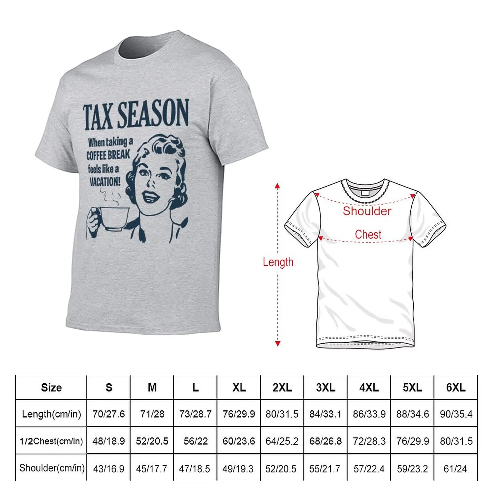 Tax Season Coffee Break Vacation CPA Accountant T-Shirt customizeds aesthetic clothes mens champion t shirts