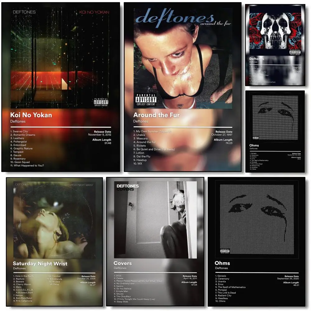 Singer Deftones Album Poster HD Decorative Wall Art Aesthetic Home Decor for Living Room Bedroom Café Office Modern Stylish Gift
