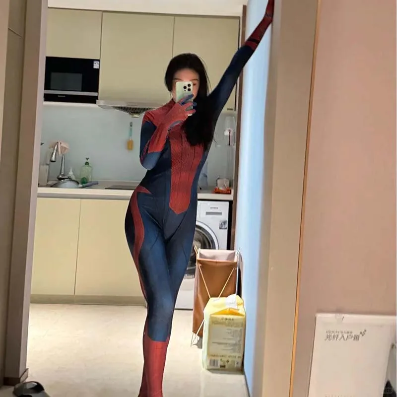 Anime Fantastic Spider Man Cosplay Men Women Jumpsuit 3D Spandex Superhero Costume Halloween Parallel Universe Zenzai Party Set - Image 5