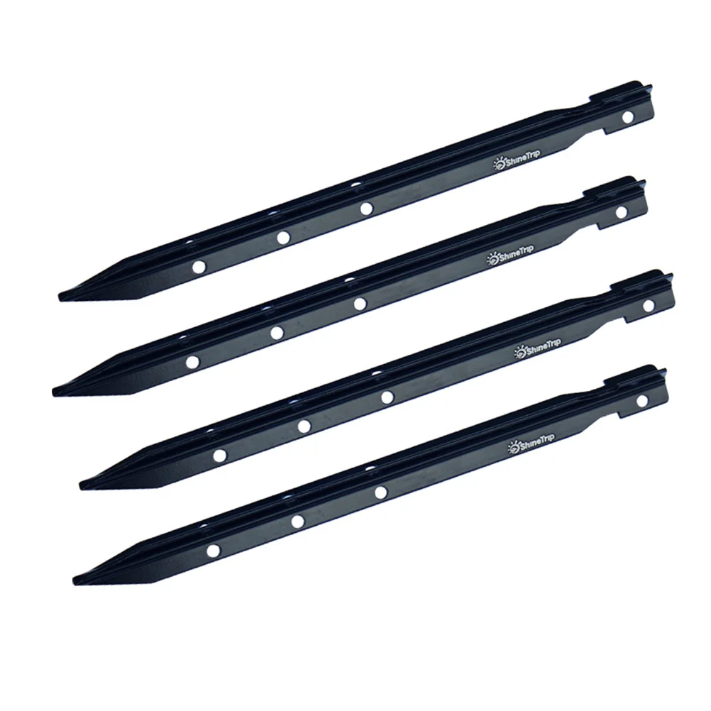 

4pcs Practical Tent Stake Pegs Garden Stakes Safe Tent Nails Useful Tents Nail Accessories for Outdoor Camping (Black)