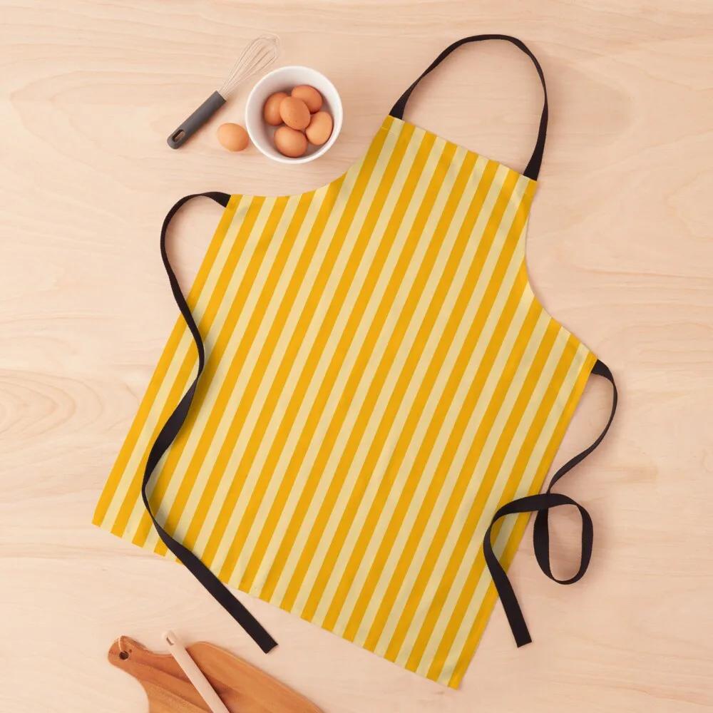 

Striped Vertical 2 Yellow Apron Kitchens For Men professional hairdresser Kitchen Supplies Apron