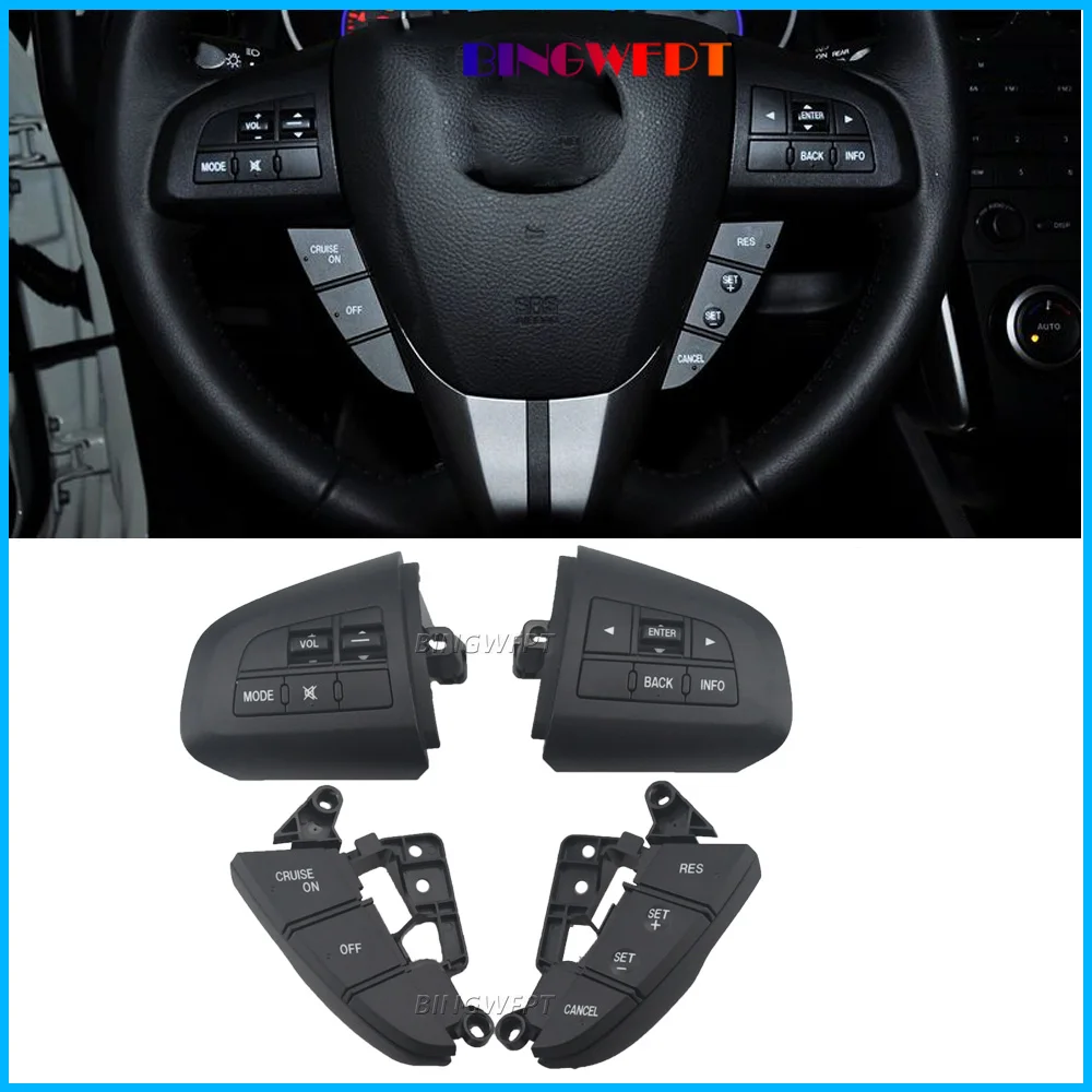 

1 Set Bluetooth + Cruise Control Button For Mazda 3 BL CX-5 CX5 CX-7 CX7 2008-2013 Car Steering Wheel Button Switch