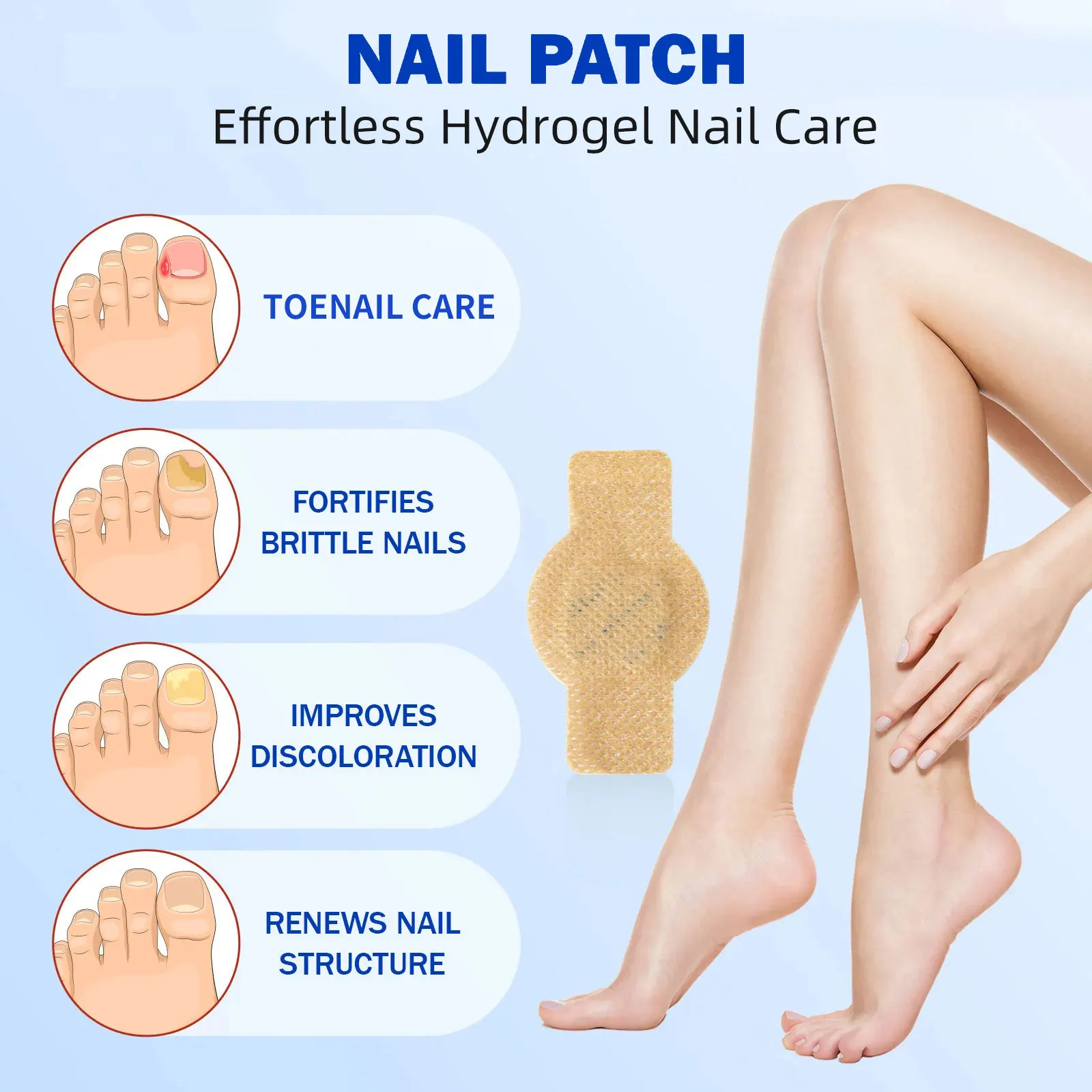 Tabletas para uñas de los pies, productos para el cuidado de las uñas de los pies, 1 paquete de 32 tabletas, 2 paquetes de 64 tabletas, 3 paquetes de 96 tabletas -8 horas de noche n