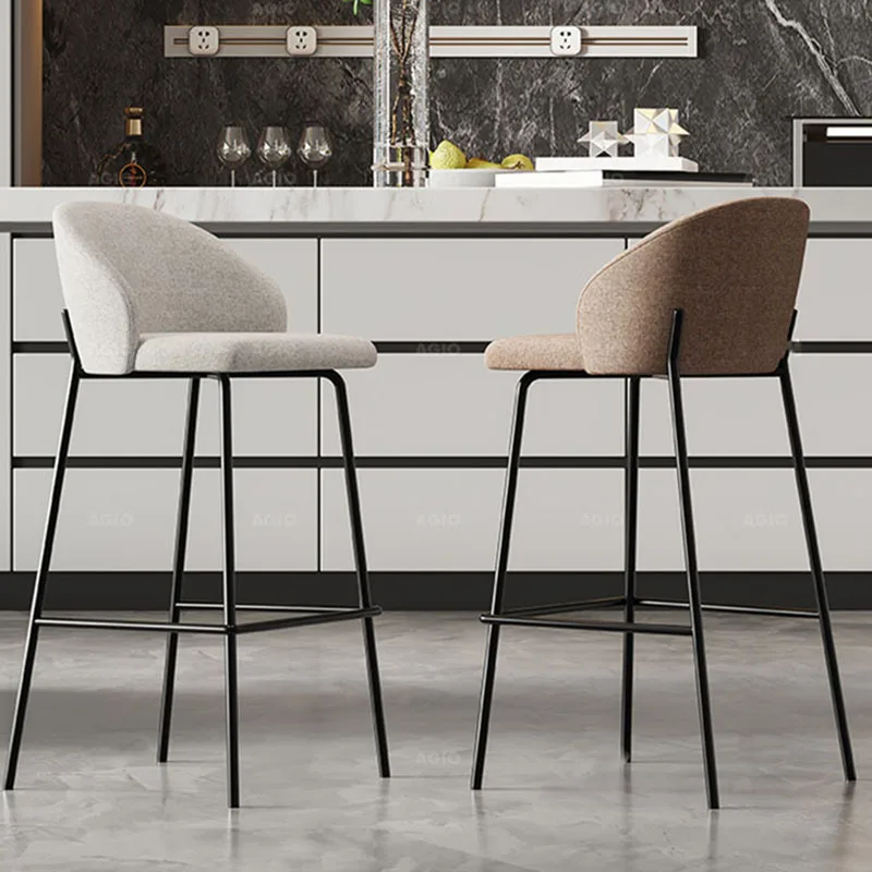 High quality Nordic bar chairs, simple waterproof modern bar chairs, metal comfortable chairs, home furniture