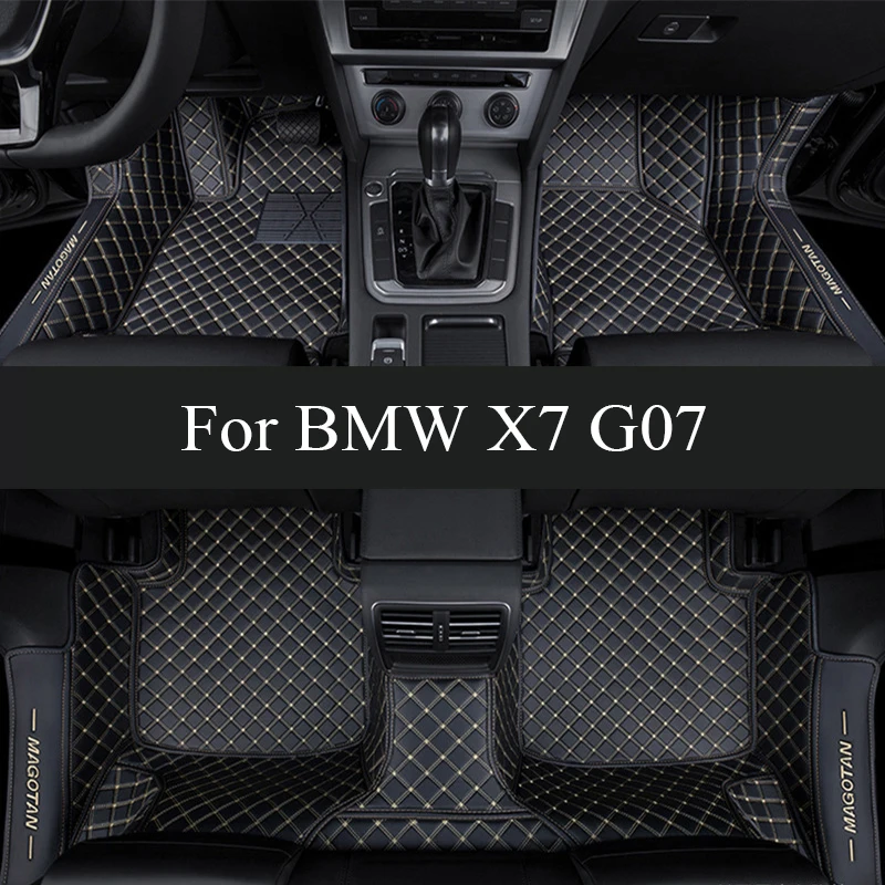 

Car Floor Mats For BMW X7 G07 2018~2023 7seat Leather Pad Luxury Leather Mat Anti Dirty Rug Durable Carpets Car trunk mat 2019