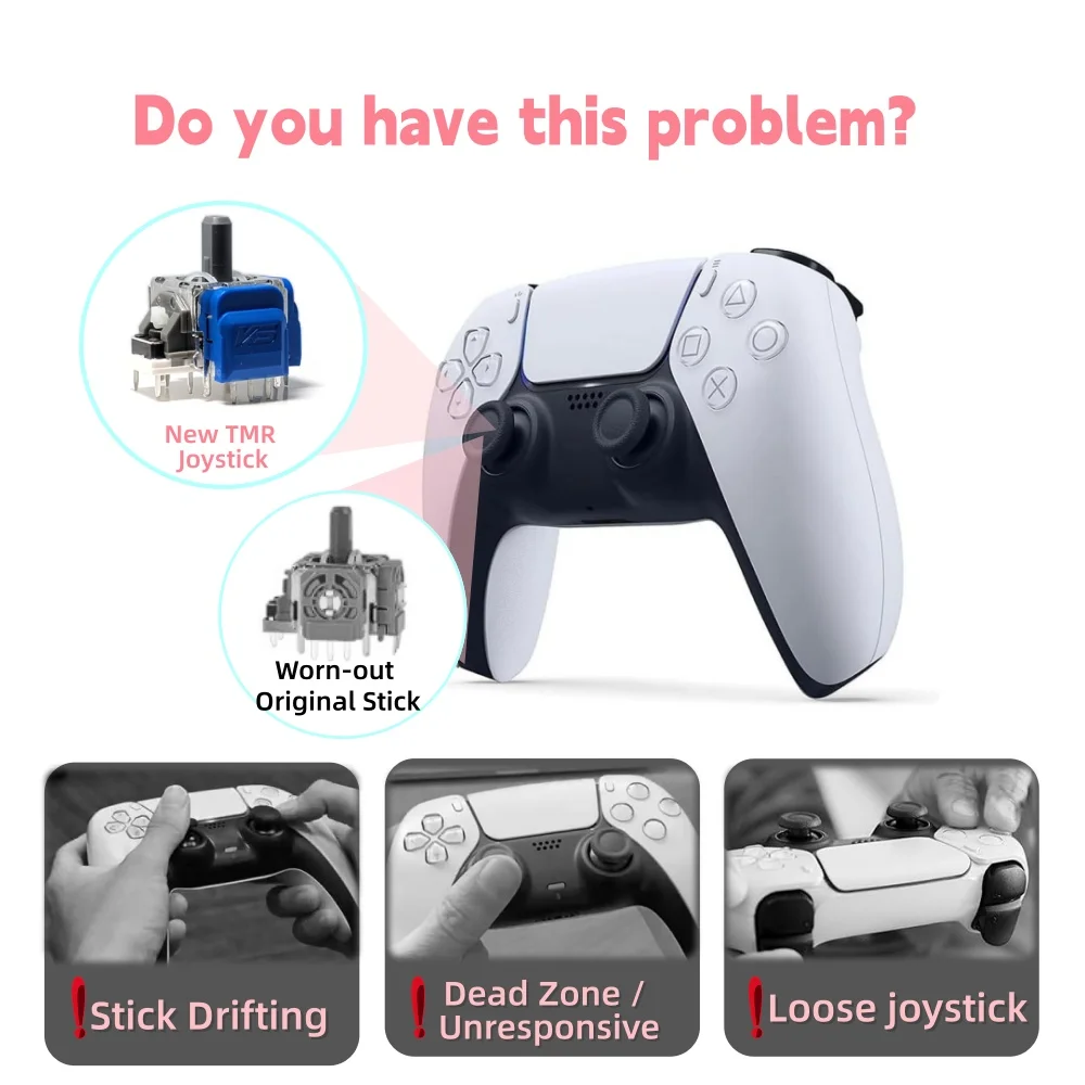 2/4/10pcs K-SILVER JS13 PRO+ TMR Joystick for PS5 PS4 Switch Pro Xbox One Series Anti-Drift Electromagnetic 3D Analog ThumbStick