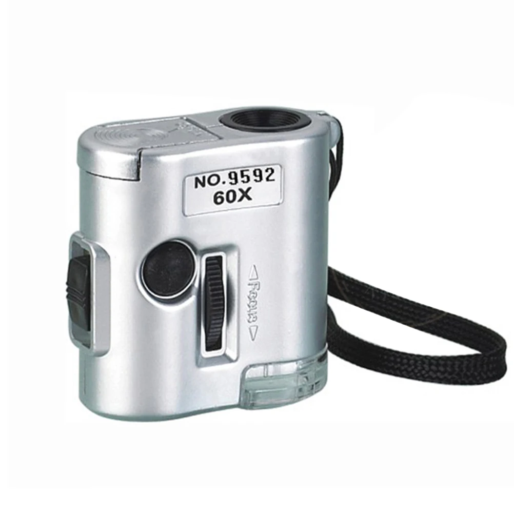 

60X Optical Magnifier Jewelry Appraisal Currency Detection Loupe Portable UV Light for Ceramics Integrated Circuit