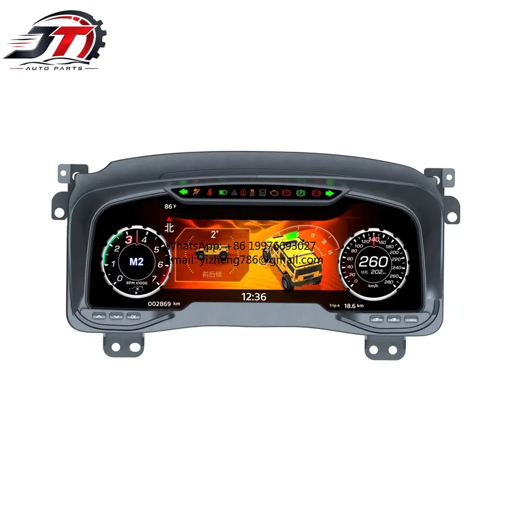 JT WEIJUNPRO 12.3 Inch New Upgrade Car Speedometer Digital Dashboard Instrument Cluster For Hummer For H3 2003-2009 Dashboard LC