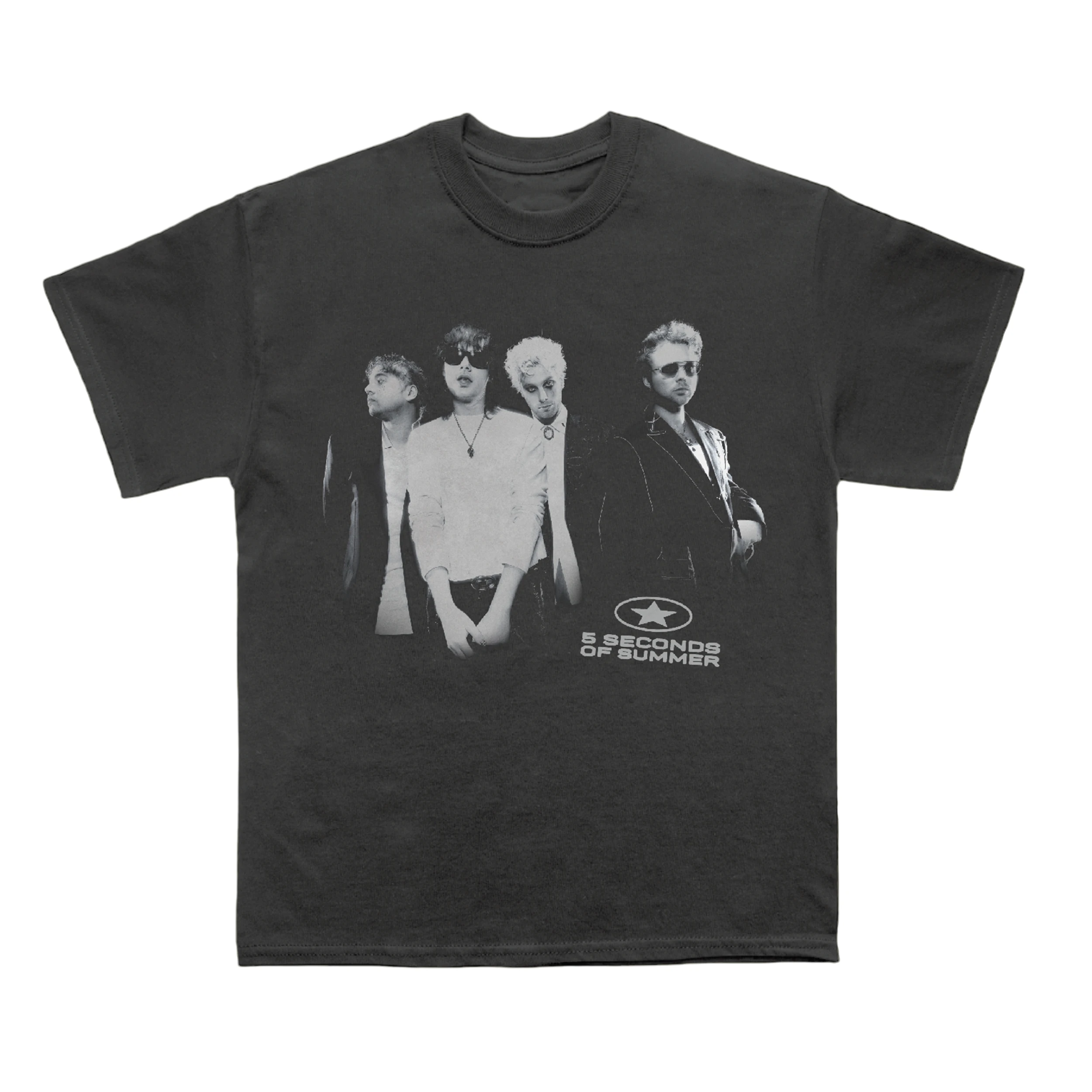 5 Seconds of Summer TODOS SON ESTRELLAS! Camiseta WORLD TOUR 2026 Portrait Live Faded, 100% algodón, camiseta unisex para hombre y mujer