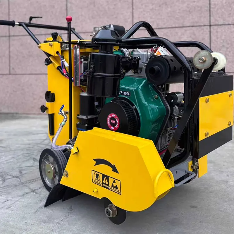 Automatic Walk Behind Concrete Cutter Diesel Powered Road Cutting Machine Asphalt Floor Saw
