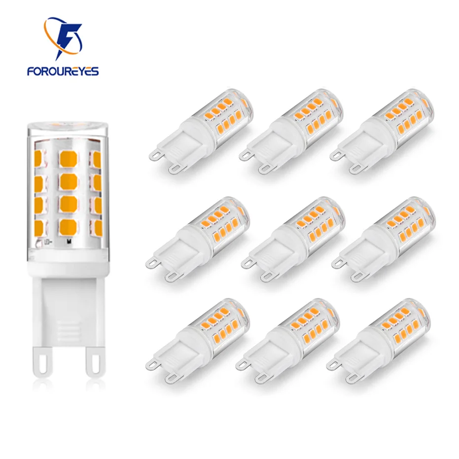 

10pcs No Flicker G9 LED Lamp 240lm AC 220V Led Bulb SMD2835 28LEDS Spotlight For Crystal Chandelier Replace 30W Halogen Light