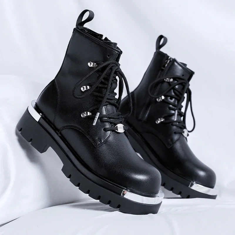 أحذية من الجلد أحذية عمل غير رسمية للرجال فساتين راقية Tenis De Hombre الأخفاف Mokasin Tenis Caballero أحذية رياضية مصممة #6