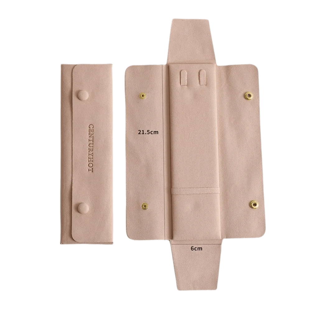 

Microfiber Fabric Jewelry Pouch Built-In Necklace Clip Mini Size Pendant Package Soft Anti-Tarnish Jewelry Holder Gift Packaging