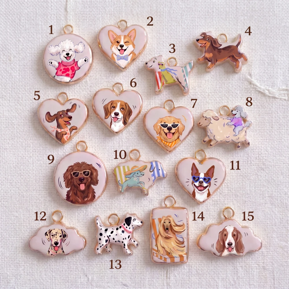 316 Edelstahl Wasserdicht Farberhaltend Niedlicher Schafhund-Hut DIY Anhänger Charms für Schmuck – Detail 6