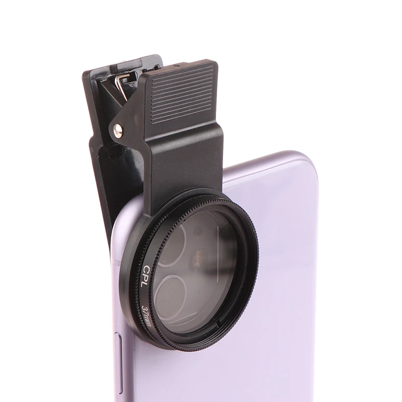 37/52MM CPL Filter Circular Camera Black Accessories Universal With Clip Portable Professional Phone Polarizer Wide Angle Lens