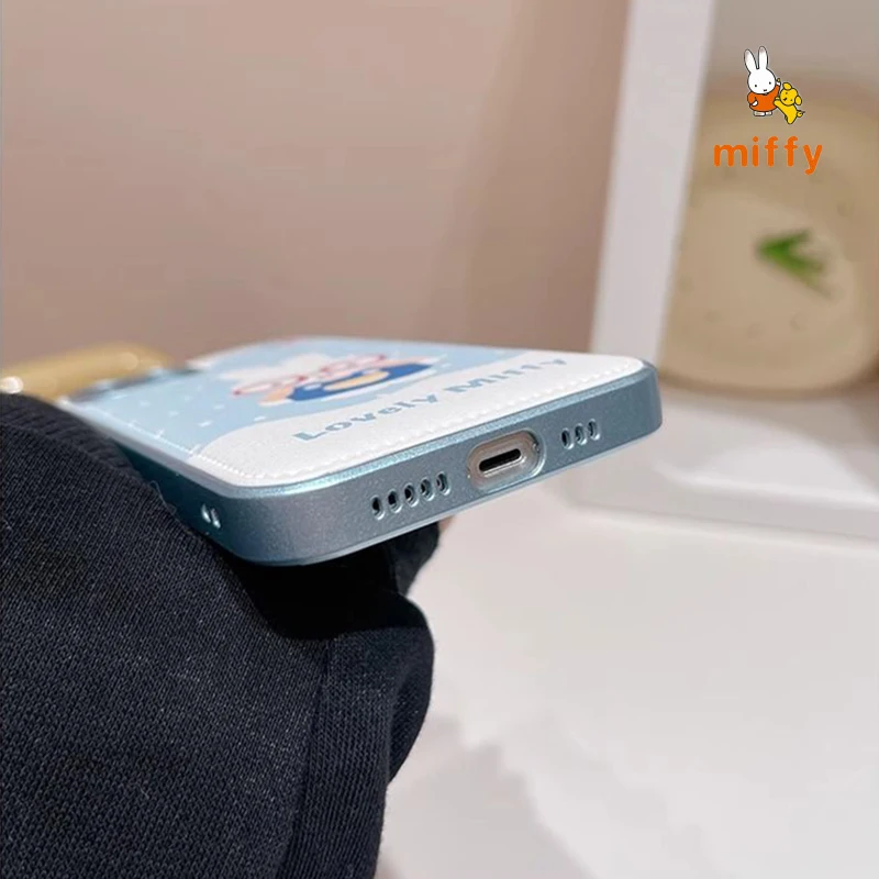귀여운 미피 폰 케이스 아이폰 17 16 15 14 호환 만화 입체 토끼 홀더 고품질 방지 낙하 완벽한 선물