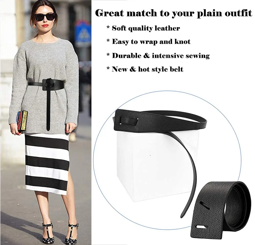 

Женский кожаный ремень, платье, ремень для джинсов, комбинезон, пальто, модный пояс с завязками из натуральной кожи