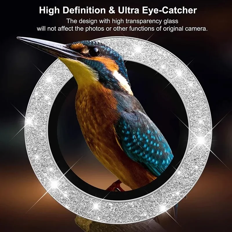 CXDBling Pelindung Lensa Kamera untuk Samsung Galaxy S25 S24 Ultra S24 + S23 Plus FE Penutup Tutup Lensa Belakang Kaca Tempered Cincin Glitter