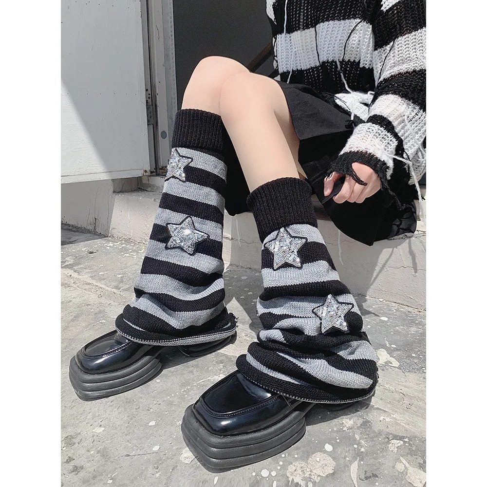 polainas-de-malha-listradas-femininas-meias-de-tornozelo-y2k-decorativas-punhos-de-bota-da-moda-streetwear-casual
