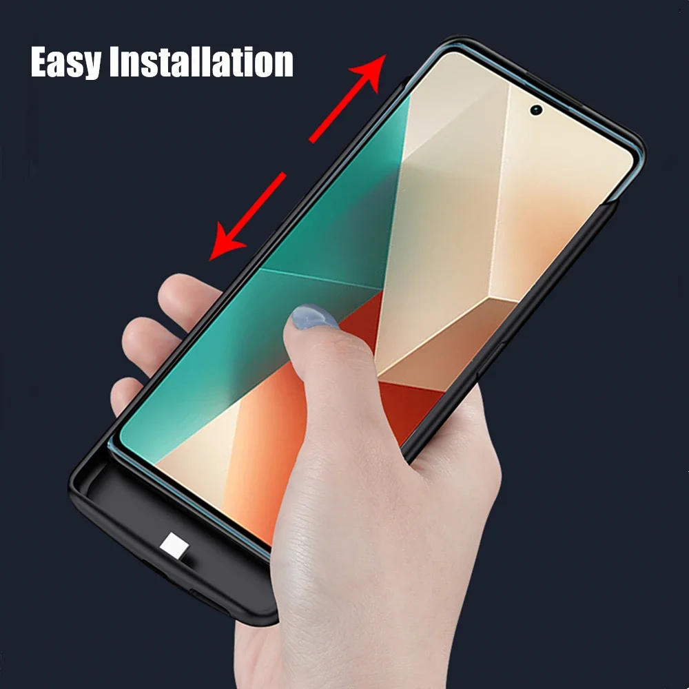 10000mAh Powerbank For Xiaomi Redmi Note 13 Pro Note13 Pro+ External Battery Case Portable Power Bank Cover For Redmi Note 13