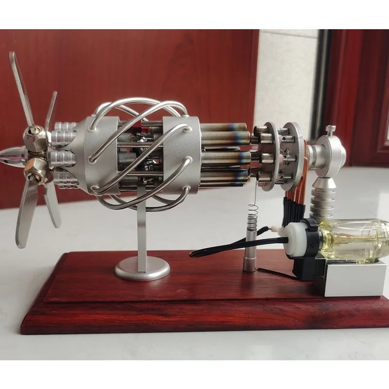 16 Cylinder Swash Plate Stirling Engine Model External Combustion Engine Educational Physics Toy Creative Science Gift