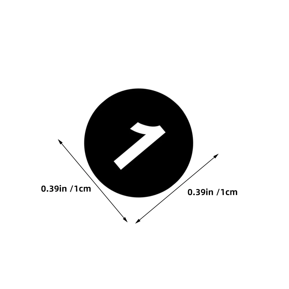 2500pcs Number Stickers Coated Paper Bright Color Large Labels Waterproof Tiny Classroom ganization Inventory Management