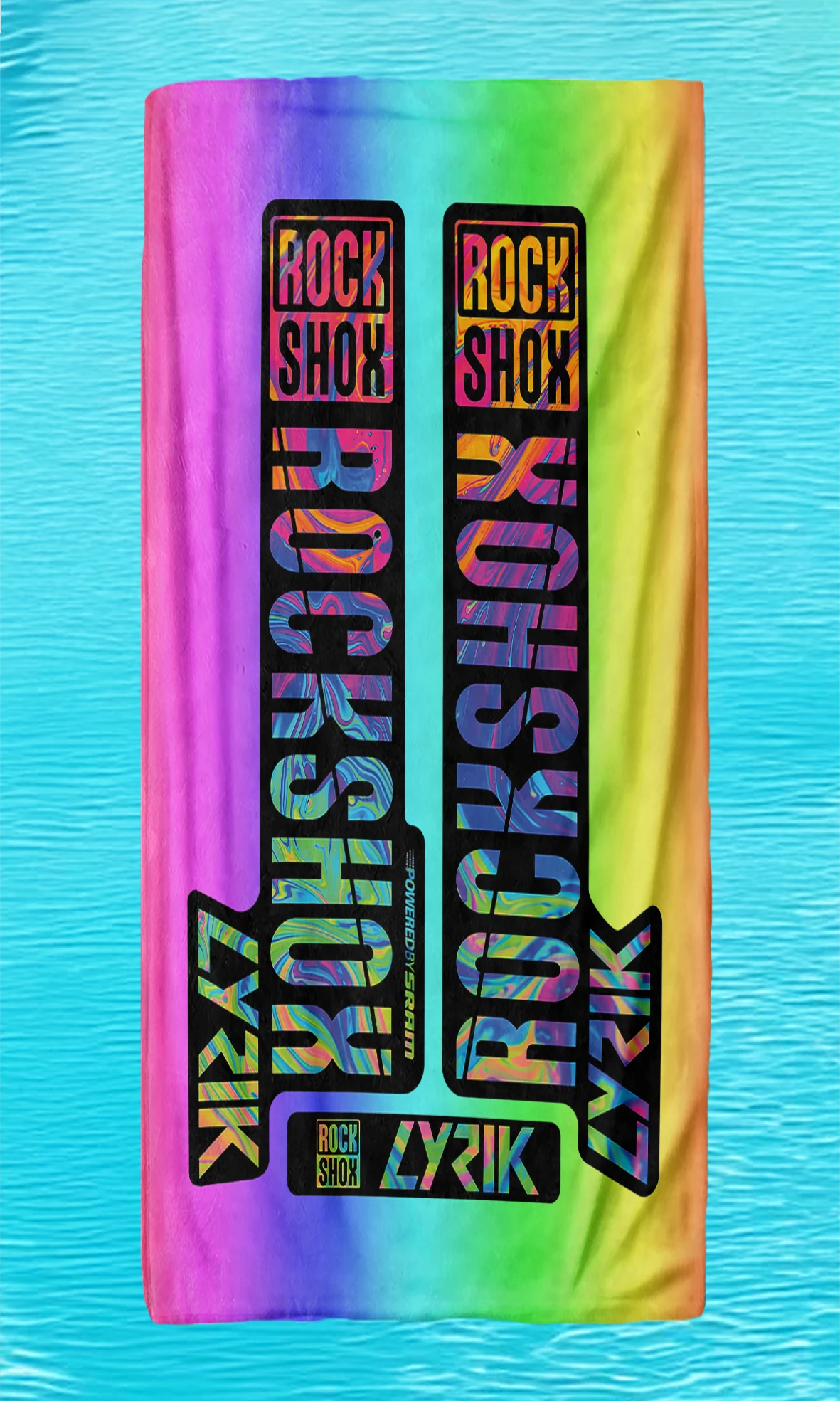 R-Rock-Shox Mountain Bike Soft Printed Towel Microfiber terry bath towels for yoga, travel, swimming, fitness and camping