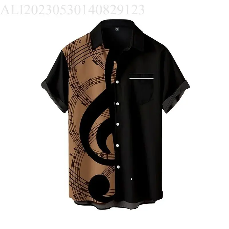 Summer fashion shirts geometric print Hawaiian shirts summer beach casual shirts men's short-sleeved tops comfortable Chinese st